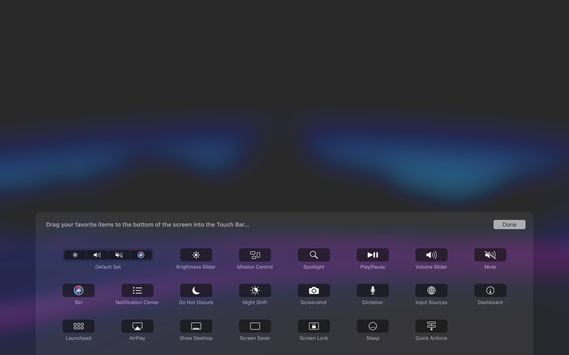 Your only options for creating your own custom row of Function keys.